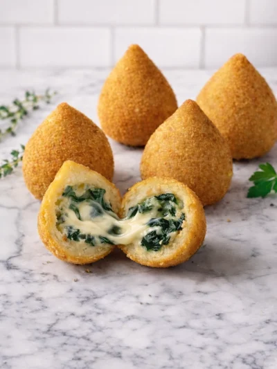 Spinach coxinha