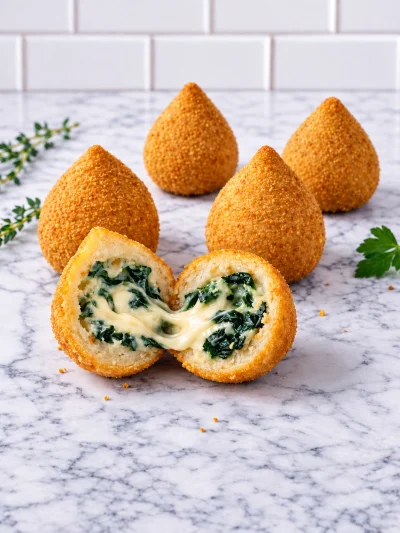Spinach coxinha