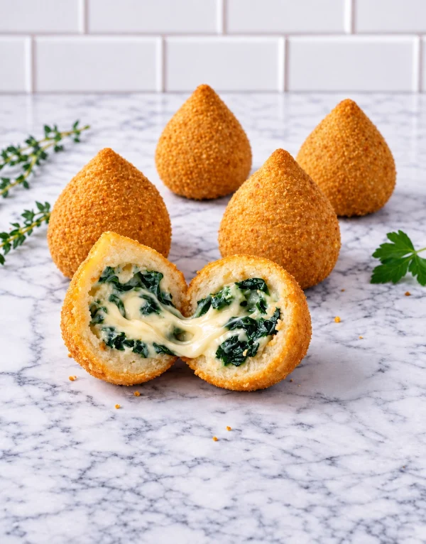 Spinach coxinha